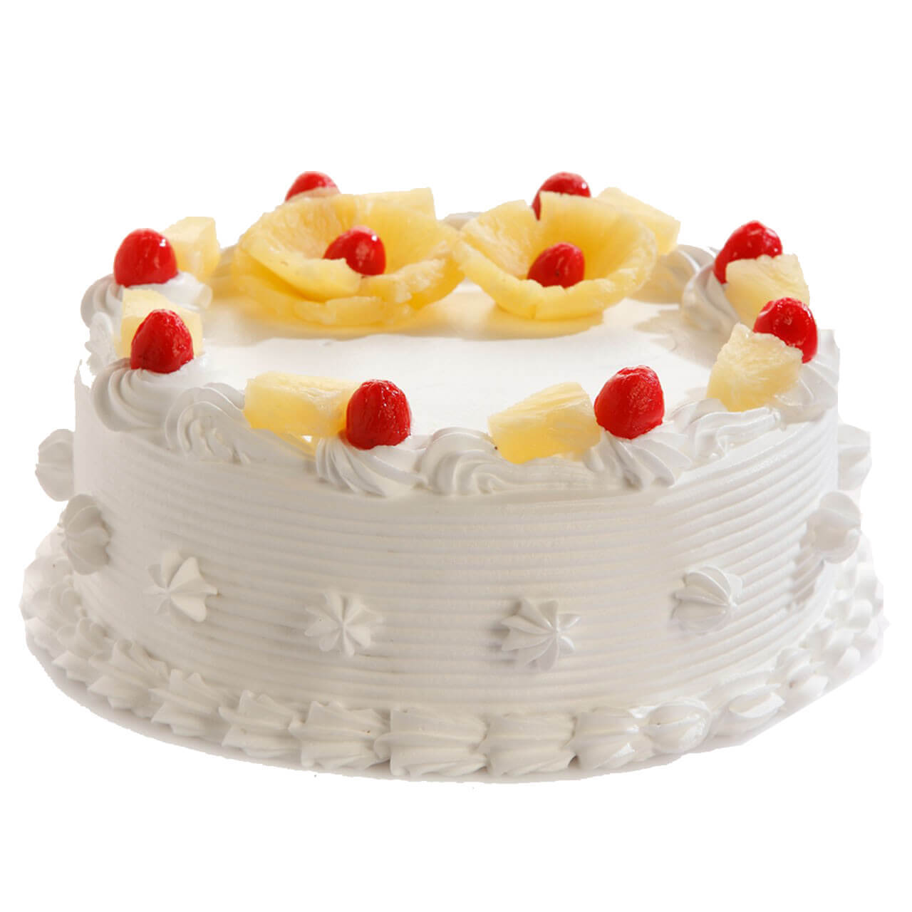 send 1Kg Pineapple Eggless Cake delivery